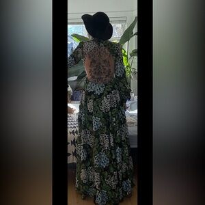 STUNNING open back embroidered maxi dress